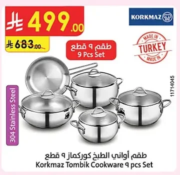 Korkmaz Cookware Set 9 pcs