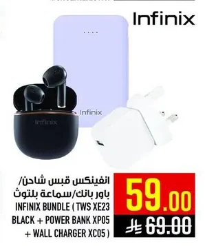Infinix Power Bank/Belton Earphones Combo