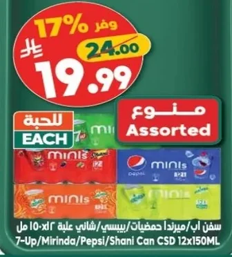 7-Up/Mirinda/Pepsi/Shani Can CSD