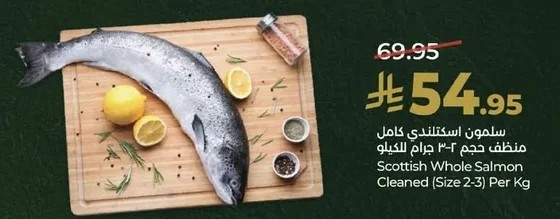 Scottish Whole Salmon Cleaned (Size 2-3)