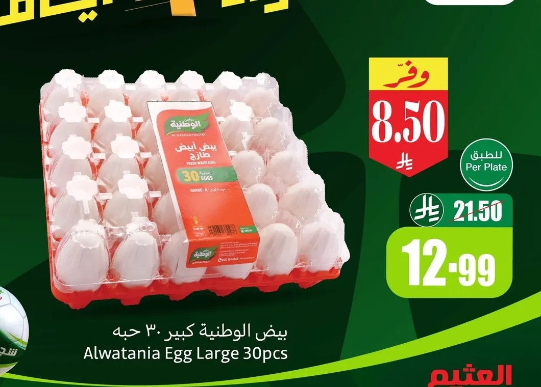 بيض الوطنية كبير ٣٠ حبه