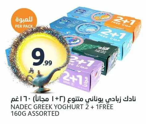 نادك زبادي يوناني متنوع (٢+١ مجاناً)