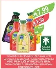 نادك عصير طازج مع فواكه مشكلة / توت / ليمون / جوافة / أناناس / فراولة / كيوي / رمان ١.٣ لتر