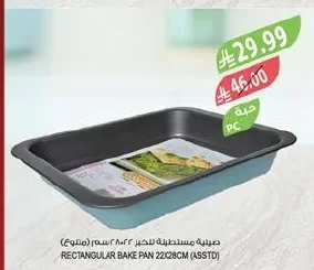 صينية مستطيلة للخبز ٨٠٢٢ سم (متنوع)