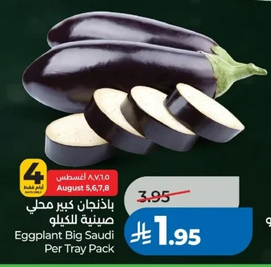 Eggplant Big Saudi Per Tray Pack