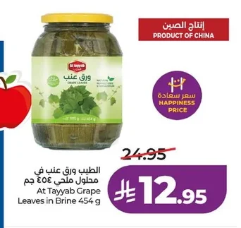 الطـيب ورق عنب في محلول ملحي ٤٥٤ جم