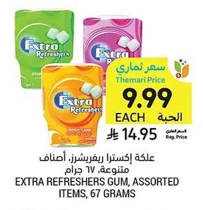 علكة إكسترا ريفرشرز، أصناف متنوعة، ٦٧ جرام