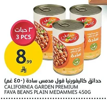حدائق كاليفورنيا فول مدمس سادة