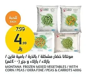 Mixed Vegetables / Peas / Okra / Peas & Carrots