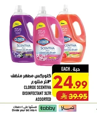 Clorox Scentiva Disinfectant 3L Assorted
