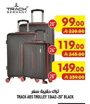 TRACK ABS TROLLEY 13442-20" BLACK