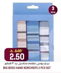 بيج بوس طقم مناديل يد ٣ قطع