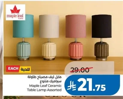 Ceramic Table Lamp Assorted