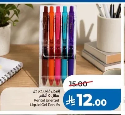 Pentel Energell Liquid Gel Pen 5s