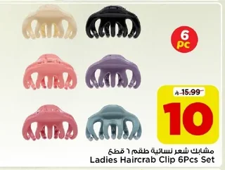 Ladies Haircrab Clip 6Pcs Set