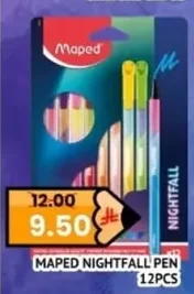 MAPED NIGHTFALL PEN 12PCS