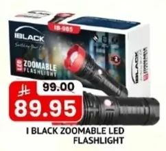 I BLACK ZOOMABLE LED FLASHLIGHT