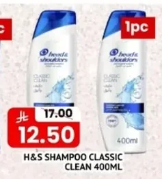 H&S SHAMPOO CLASSIC CLEAN 400ML