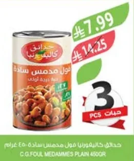 حدائق كاليفورنيا فول مدمس سادة