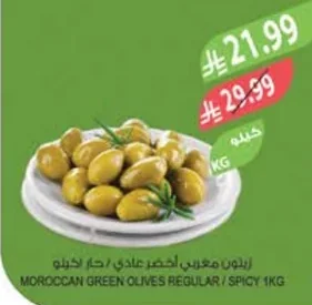MOROCCAN GREEN OLIVES REGULAR / SPICY