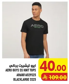 AERO GUYS SS KNIT TOPS AR60016529S25 BLACKLARGE SS25