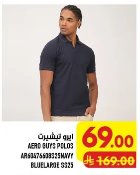 AERO GUYS POLOS AR60476608S25NAVY BLUELARGE SS25