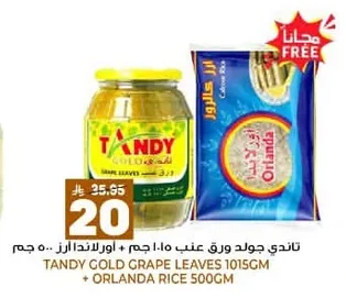 TANDY GOLD GRAPE LEAVES ORLANDA RICE