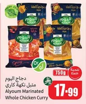 دجاج اليوم متبل نكهة كاري