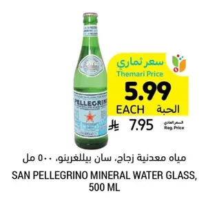 مياه معدنية زجاج. سان بيللغرينو
