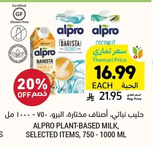 Plant-Based Milk, Selected Items