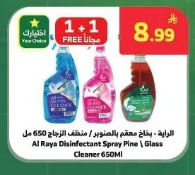 الراية - بخاخ معقم بالصنوبر / منظف الزجاج 650 مل