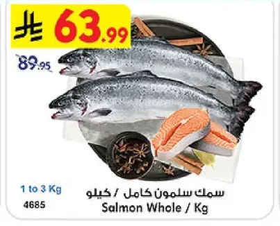 سمك سلمون كامل