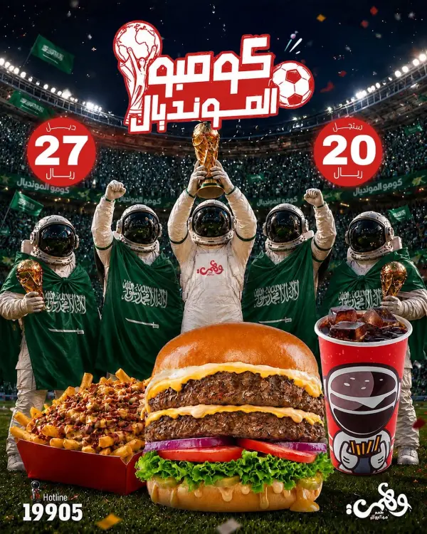 World Cup Combo from Wahmy Burger — Wahmy Burger KSA