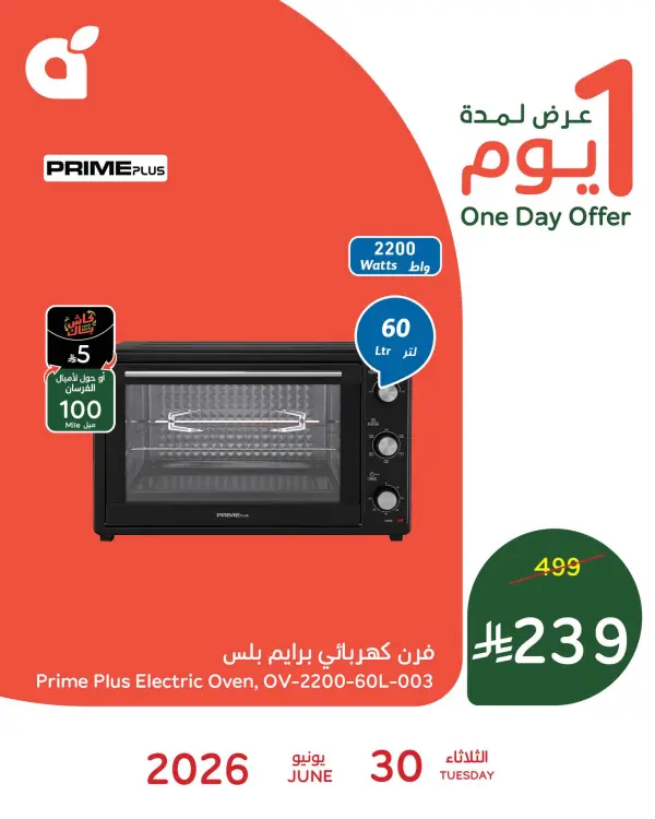 Prime Plus Electric Oven Offer — Panda